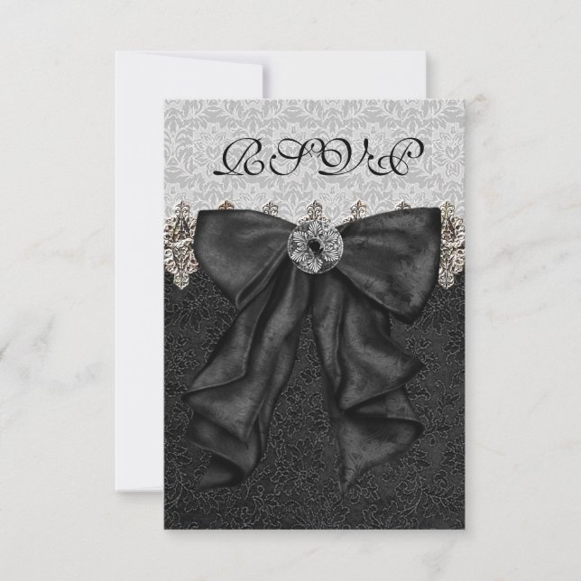 Damasco negro plateado RSVP (Anverso)