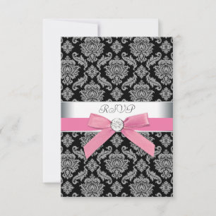Damasco negro rosado RSVP