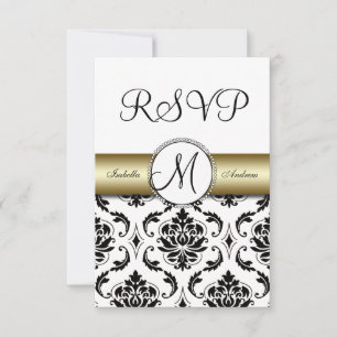 Damasco Negro RSVP Boda de Oro