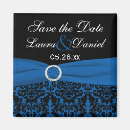 Damasco negro y azul de cobalto salva el imán de f