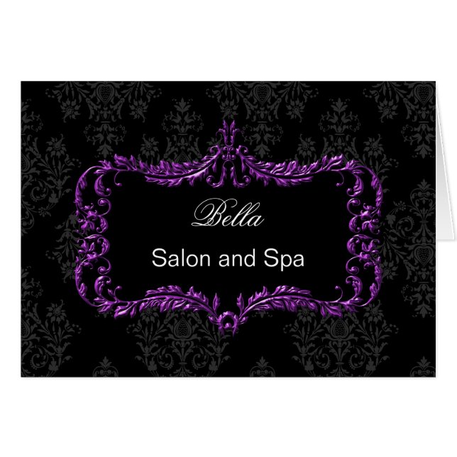 damasco púrpura Negocio Gracias Cartas (Anverso (Horizontal))