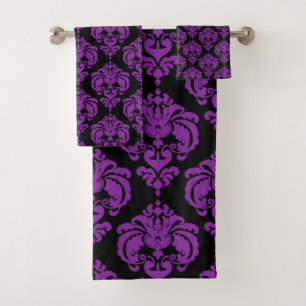 Damasco Real Glam Morado y Negro
