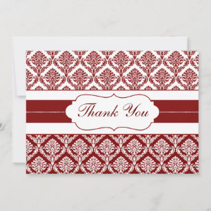 damasco rojo gracias tarjetas