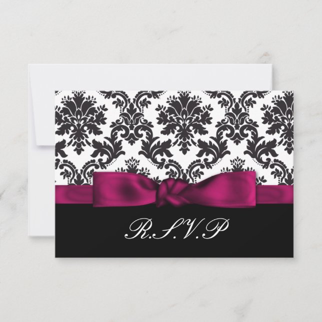 damasco rosa estándar rsvp 3.5 x 5 (Anverso)