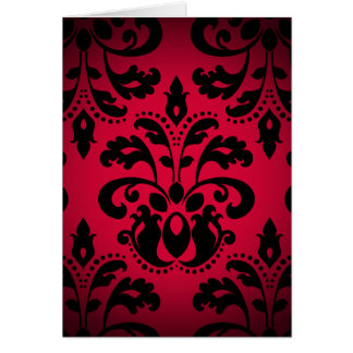Damasco vintage victoriano negro y rojo