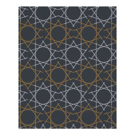 Damascus Steel Geometric Pattern Poster
