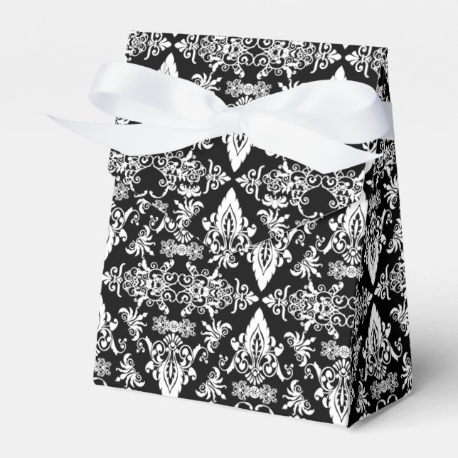 Damask 02 Cajas de Favor de Estilo de Tienda Blanc (Front Side)
