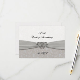 Damask 25th Aniversario del Boda RSVP