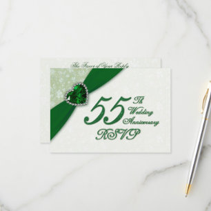 Damask 55º Aniversario del Boda RSVP