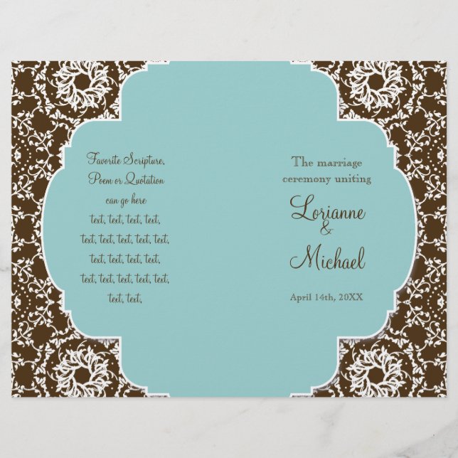 Damask AnnaLiese - Programa de matrimonio formal (Anverso)