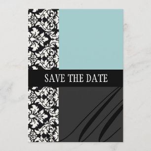 Damask Blue Guardar la tarjeta de fecha
