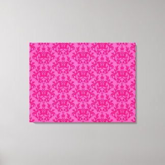 Damask botanic y corazones impresión triptch rosa 