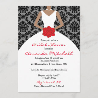 Damask Bride Bridal Shower Invitaciones de ducha d