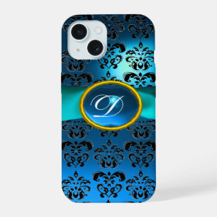 DAMASK CHICA MONOGRAMA cinta azul
