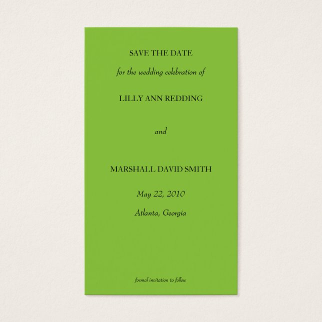 Damask Envy Guardar La Tarjeta De Fecha (Frente)