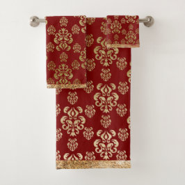 Damask Gold Red Elegant Moderno