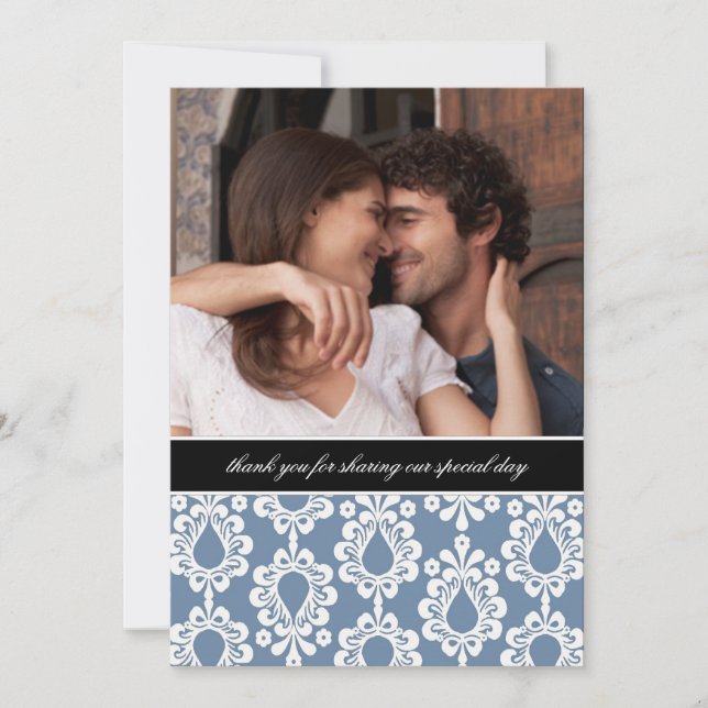 Damask Gracias Notas {Blue} (Anverso)
