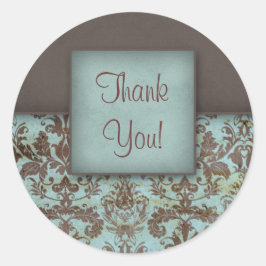 Damask Gracias Pegatinas