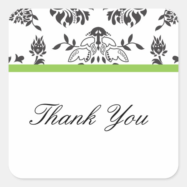 Damask Gracias Sello para sobres (Anverso)