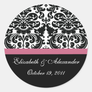 Damask Honeysuckle Pegatina de ducha de novia rosa