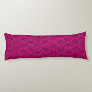 Damask "Kangaroo Paws" almohada oscura rosa larga
