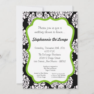 Damask Lace Fancy Elegant Baby Shower Invitaciones