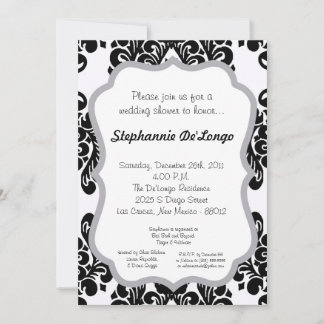 Damask Lace Fancy Elegant Baby Shower Invitaciones