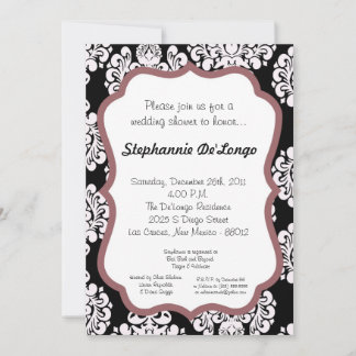 Damask Lace Fancy Elegant Baby Shower Invitaciones