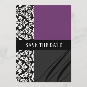 Damask Purple Guardar la tarjeta de fecha