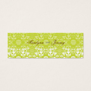 Damask Swirls Lace Lime Personalizado Gracias Etiq