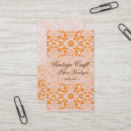 Damask Swirls Lace Sorbet Personalizado tarjeta de