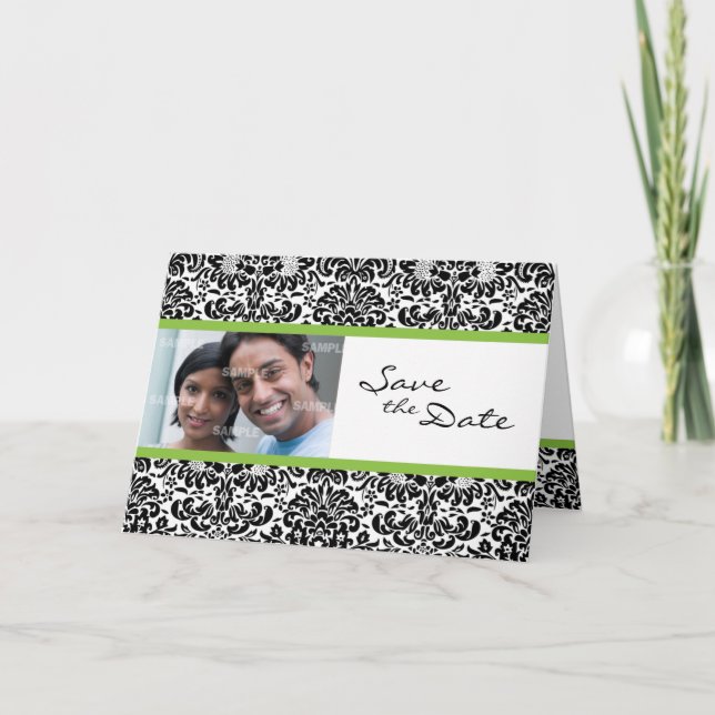 Damask Wallpaper Guardar la tarjeta de fecha (Anverso)