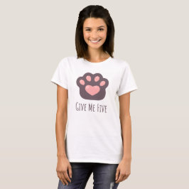 Dame cinco camiseta de pata para amantes de los ga