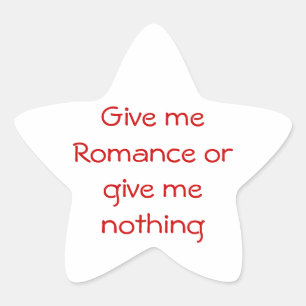 Dame Romance o dame un pegatina sin estrellas