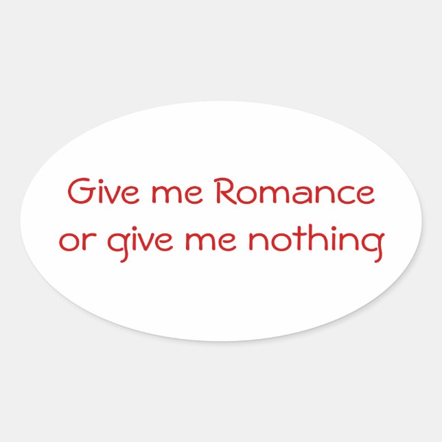 Dame Romance o dame un pegatina sin ovación (Anverso)