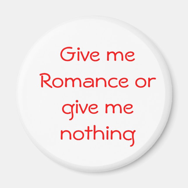 Dame Romance o no me des nada de imán (Frente)