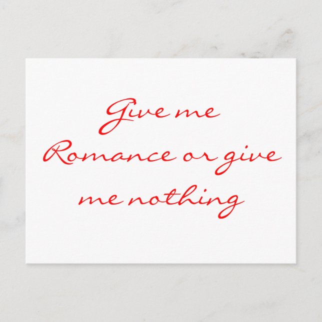 Dame Romance o no me des ninguna postal (Anverso)