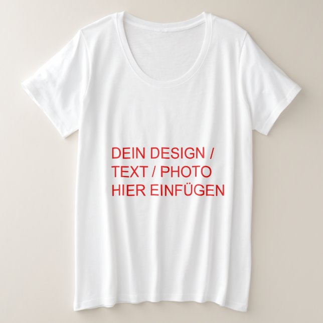 Damen T-Shirt Plus Size Basic personalisiert  (Anverso del diseño)