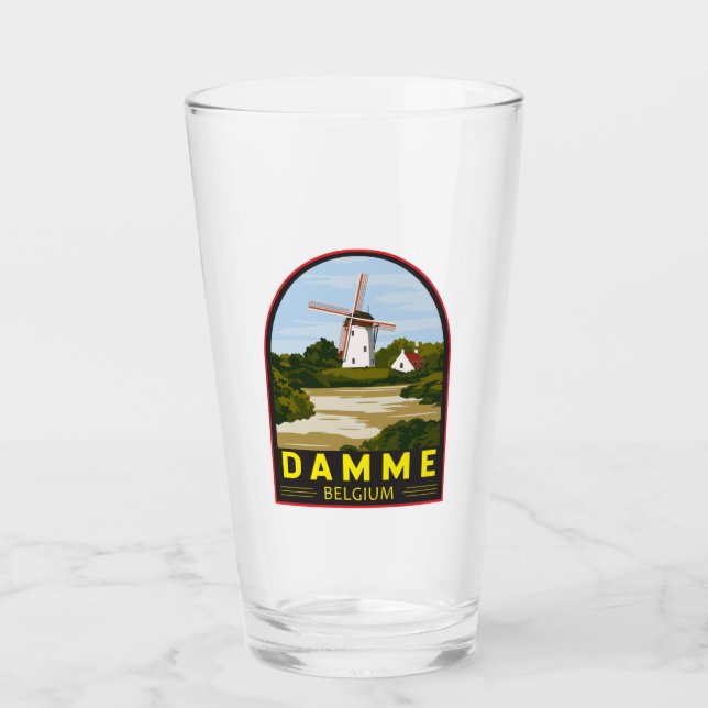 Damme Belgium Retro Viaje Art Vintage (Anverso)