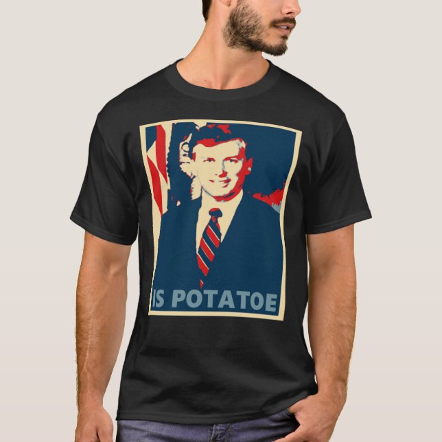 Dan Quayle Es Una Camiseta Potatoe (Anverso)