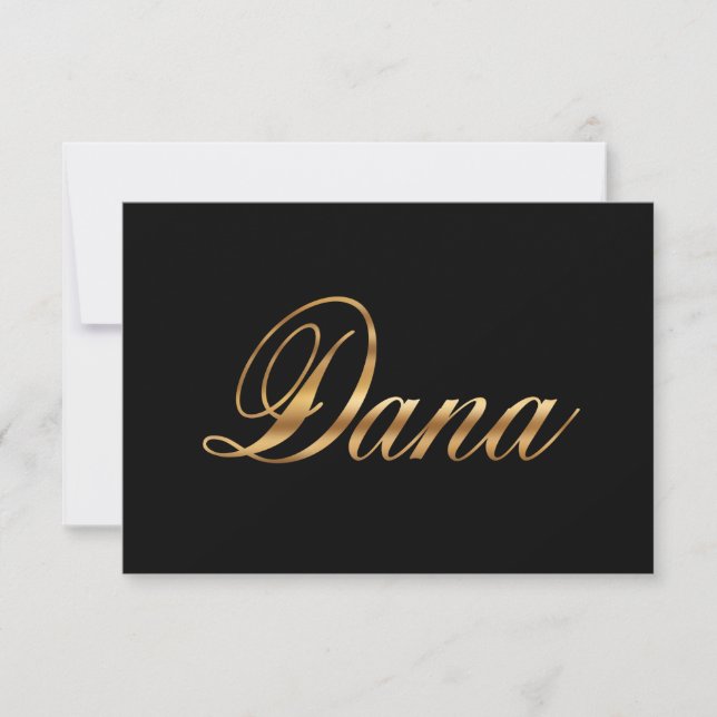 Dana gold Design Lettering Karte (Anverso)