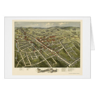Danbury, mapa panorámico del CT - 1875