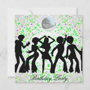 Dance Disco Invitación a la fiesta de cumpleaños