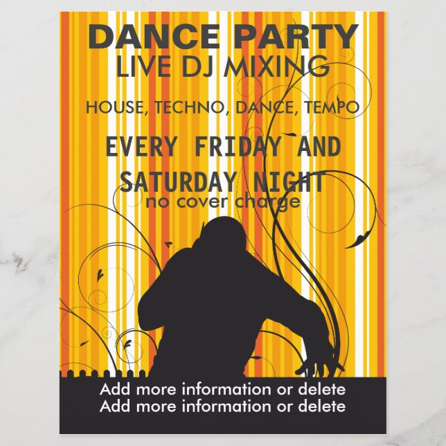 Dance Fiesta Live DJ Music Flyer (Frente)