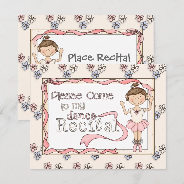 Dance Invitación considerando (Anverso / Reverso)