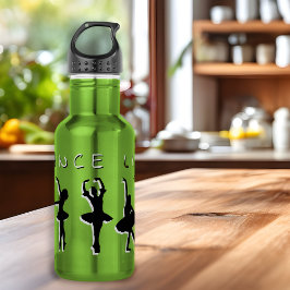 Dance Life Ballerinas Botella de agua verde Apple