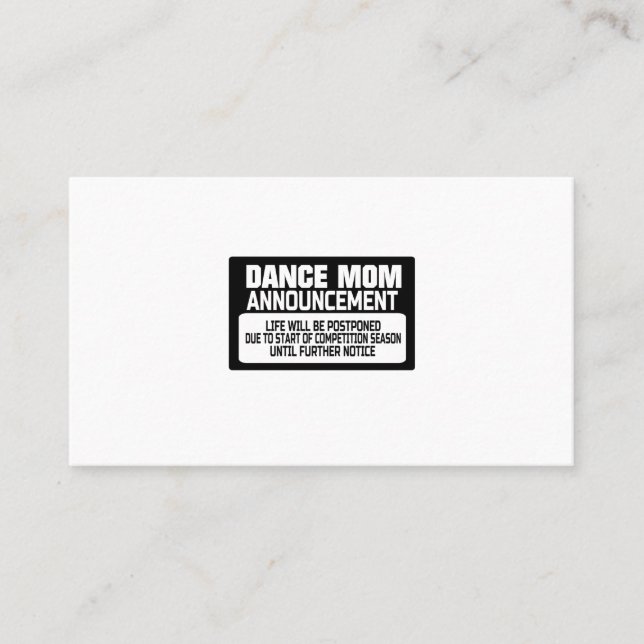 Dance Mom Invitación (Anverso)