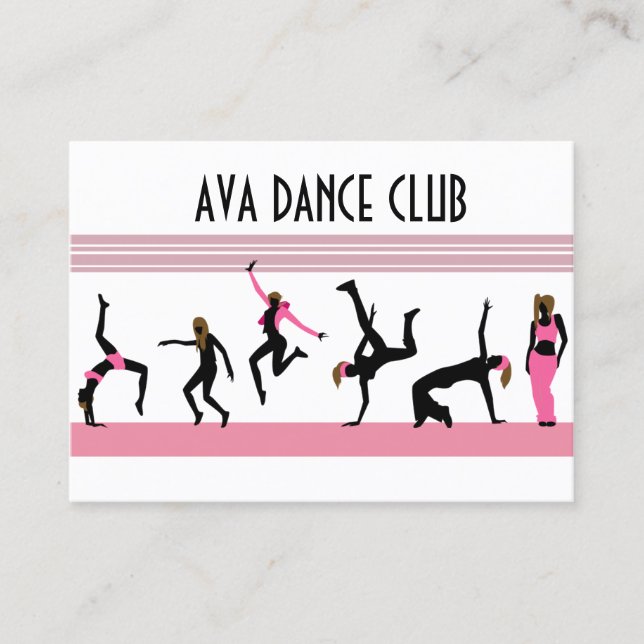 Dance mueve tarjeta de visita (Anverso)