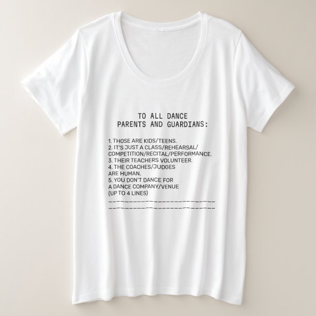 Dance Parent Reminder Apple (Anverso del diseño)