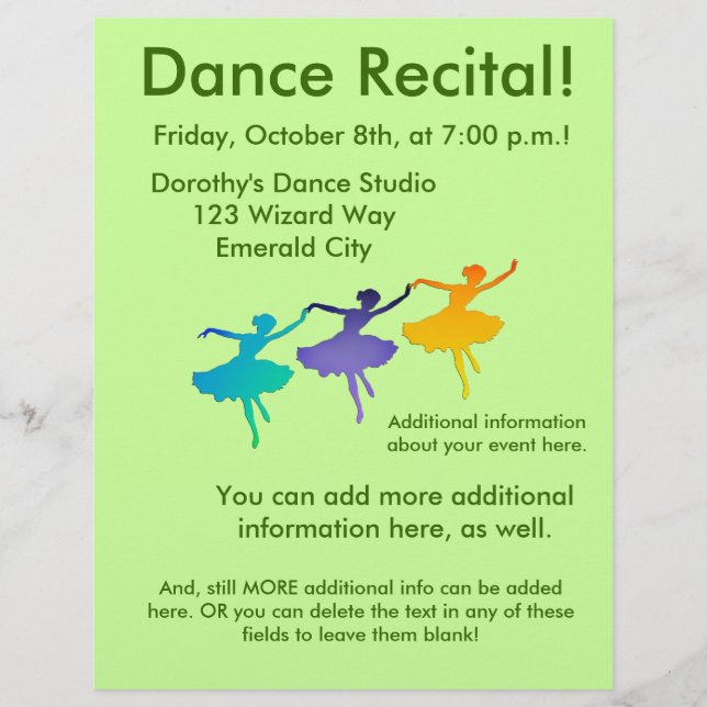 Dance Recital Flyer (Frente)